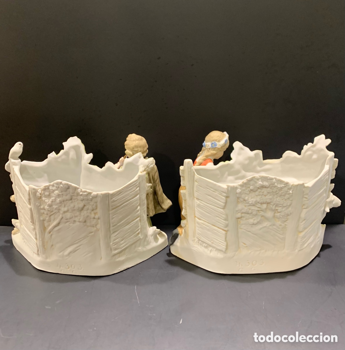 Antig&uuml;edades: Jardineras de biscuit. 1900 - Foto 12