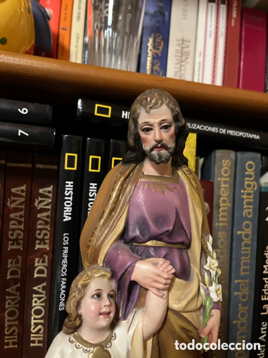 Antig&uuml;edades: San Jos&eacute; Sell&oacute; Olot El Arte Cristiano 32cm