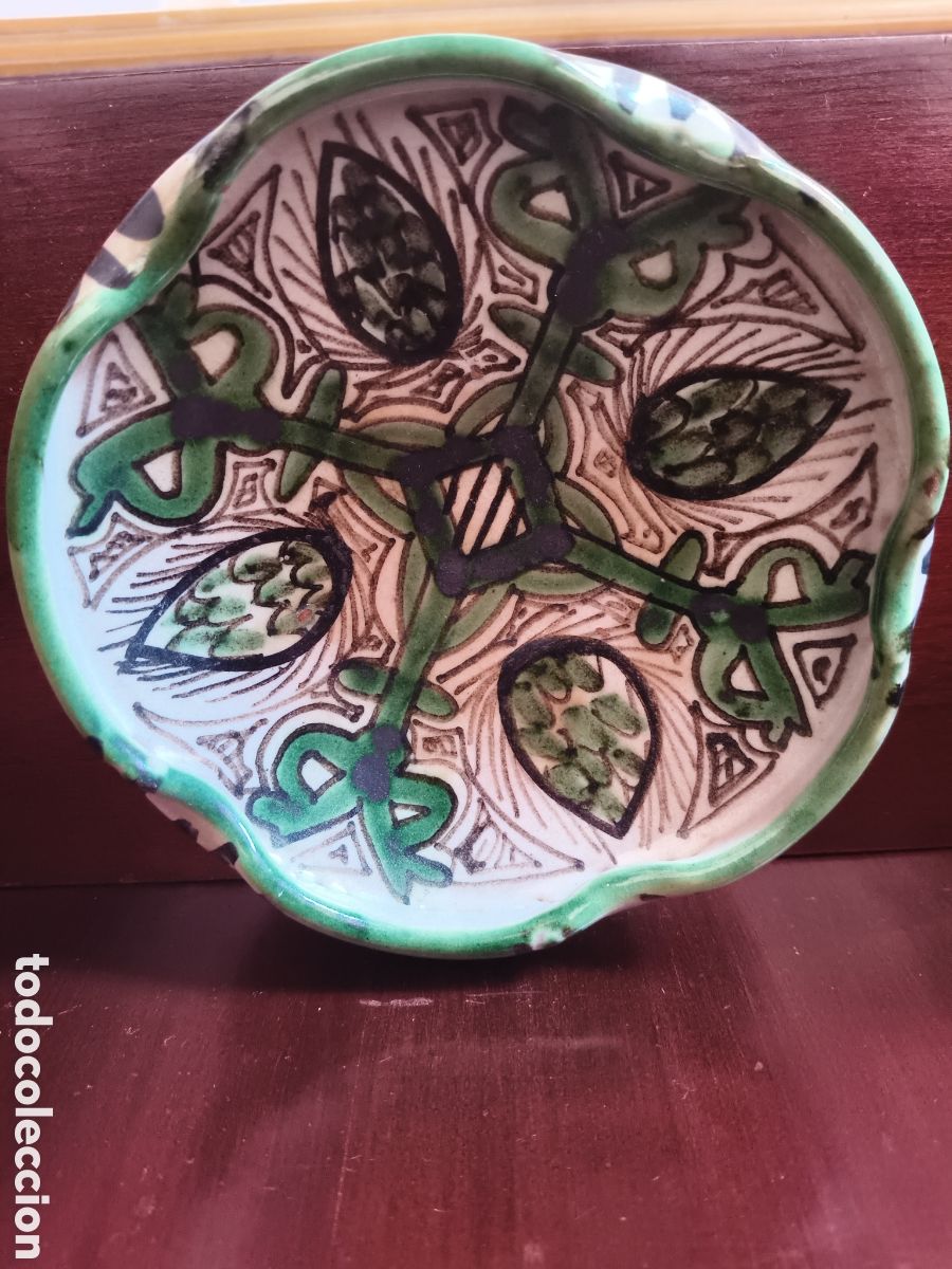 Antiquit&eacute;s: ANTIGUO PLATO FIRMADO DOMINGO PUNTER CERAMICA TERUEL