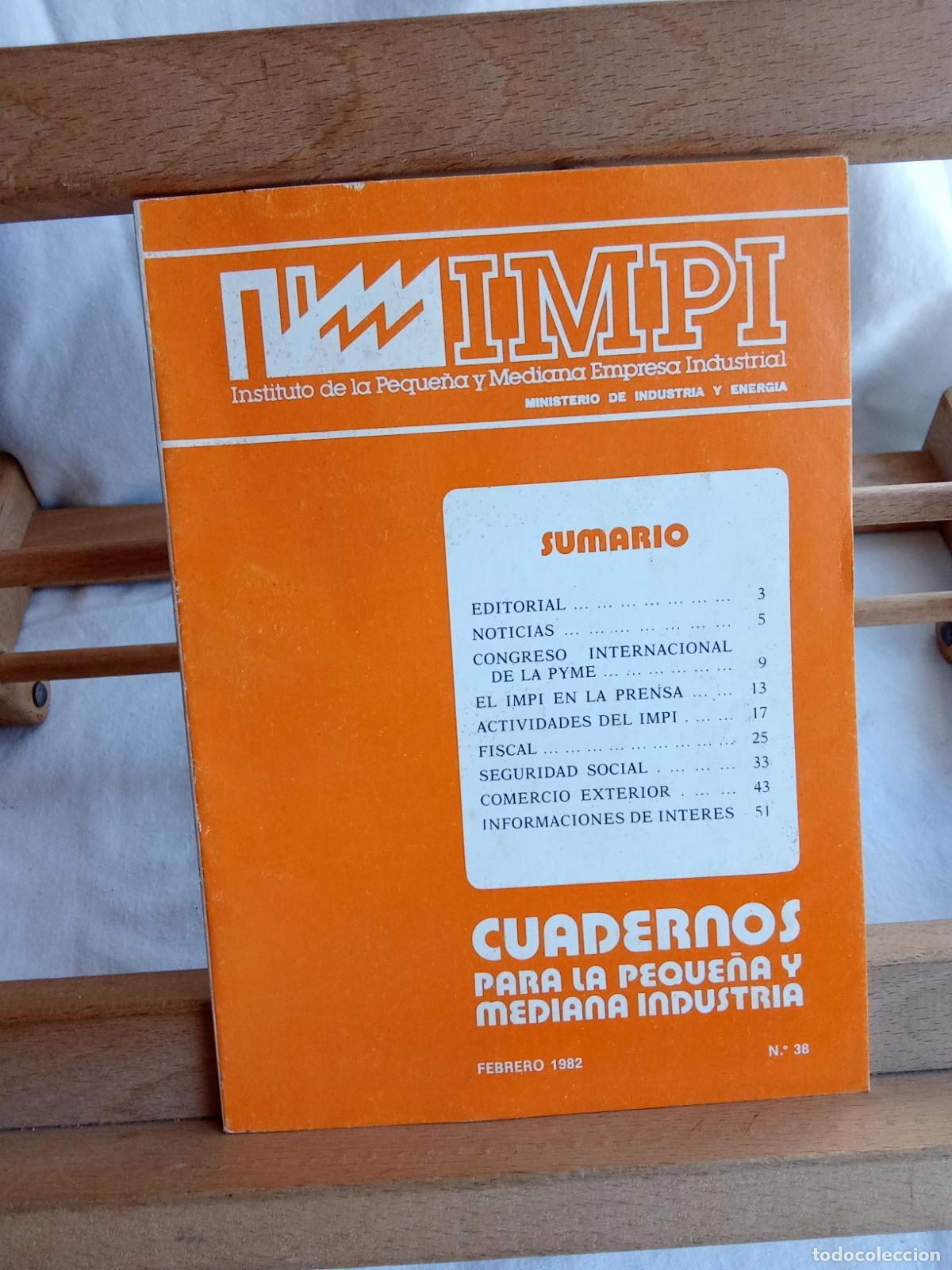 Antig&uuml;edades: Cuadernos para la peque&ntilde;a y mediana industria N&ordm;38 L.10257-1455