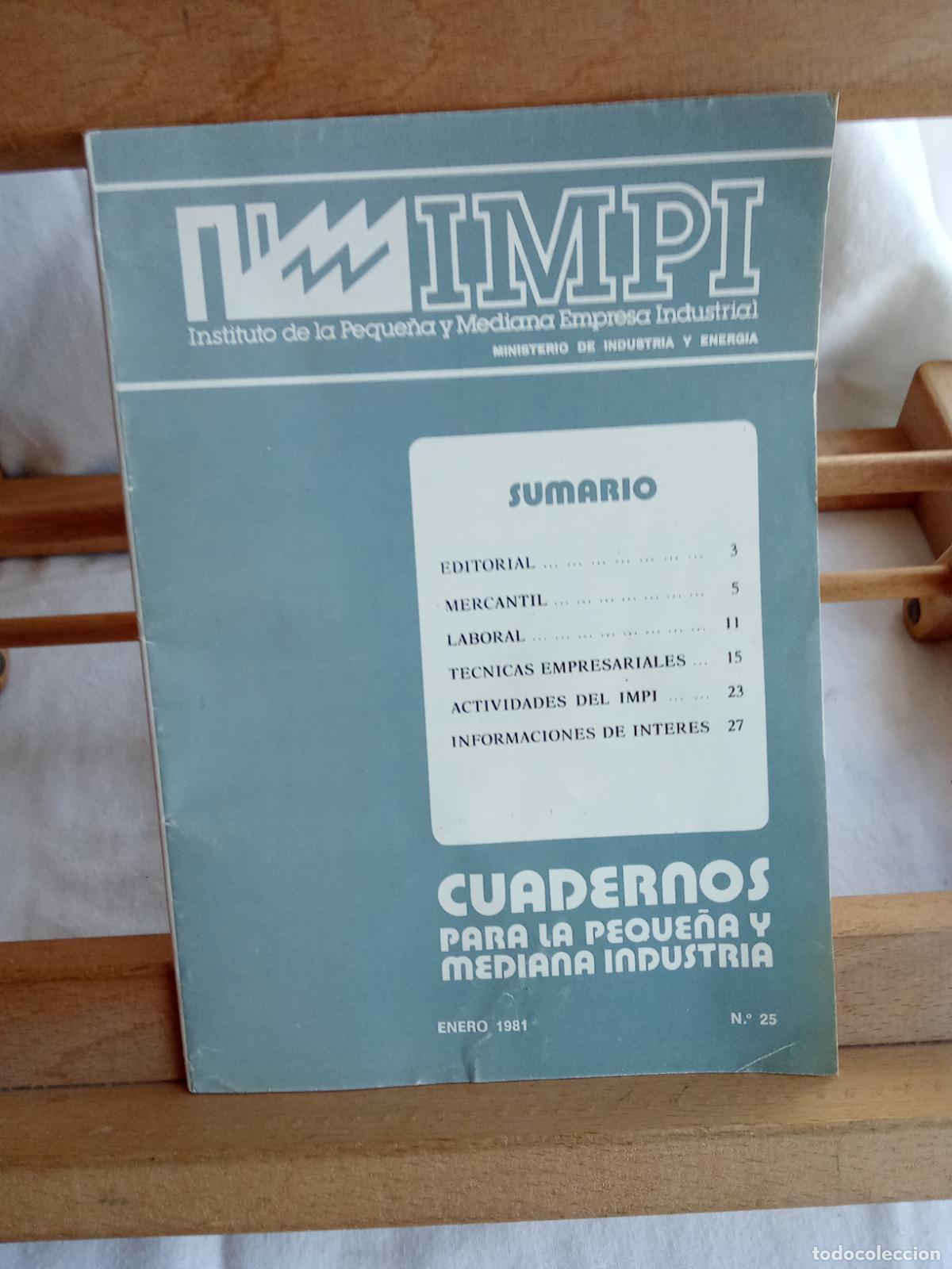 Antig&uuml;edades: Cuadernos para la peque&ntilde;a y mediana industria N&ordm;25 L.10257-1456