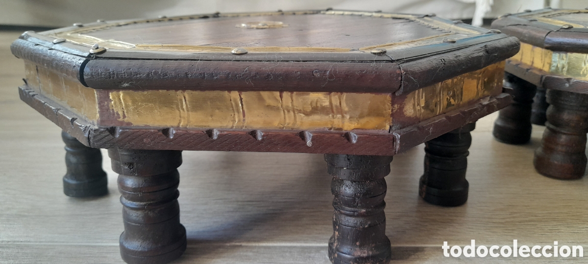 Antig&uuml;edades: Juego de mesitas de madera - Foto 3
