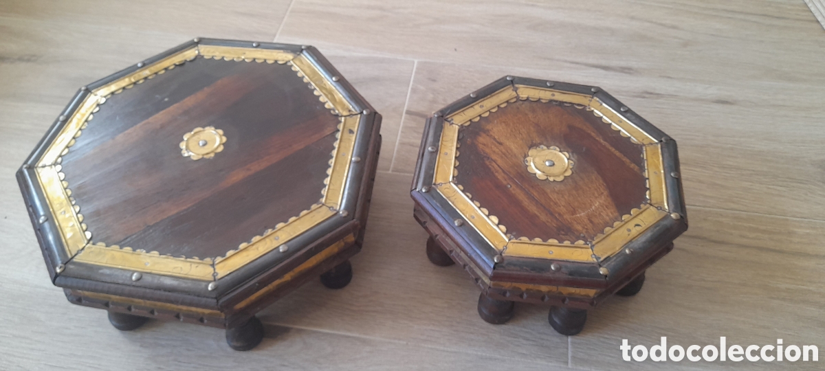 Antig&uuml;edades: Juego de mesitas de madera