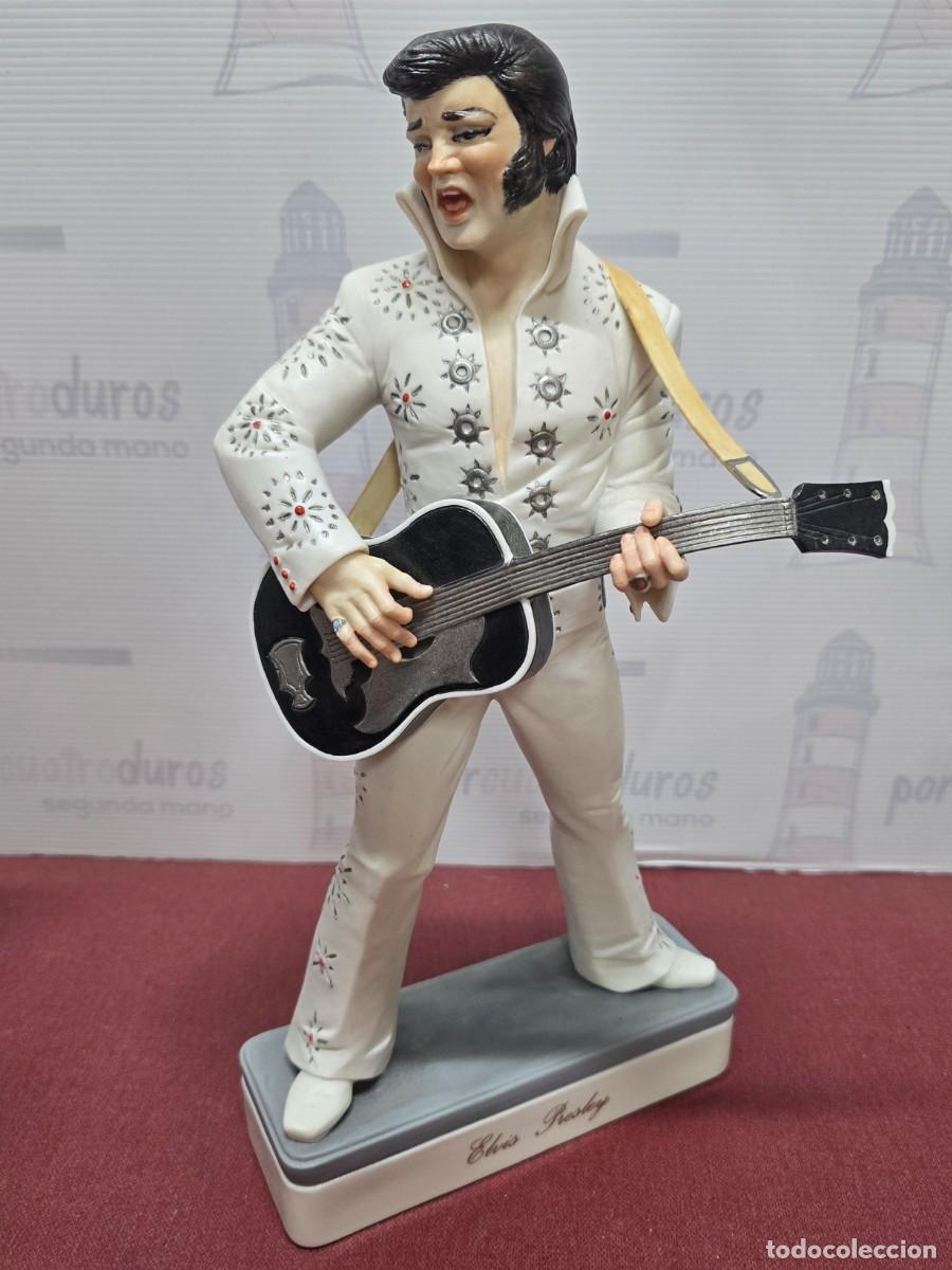 Antig&uuml;edades: Figura de porcelana Elvis Presley de ALGORA. Numerada