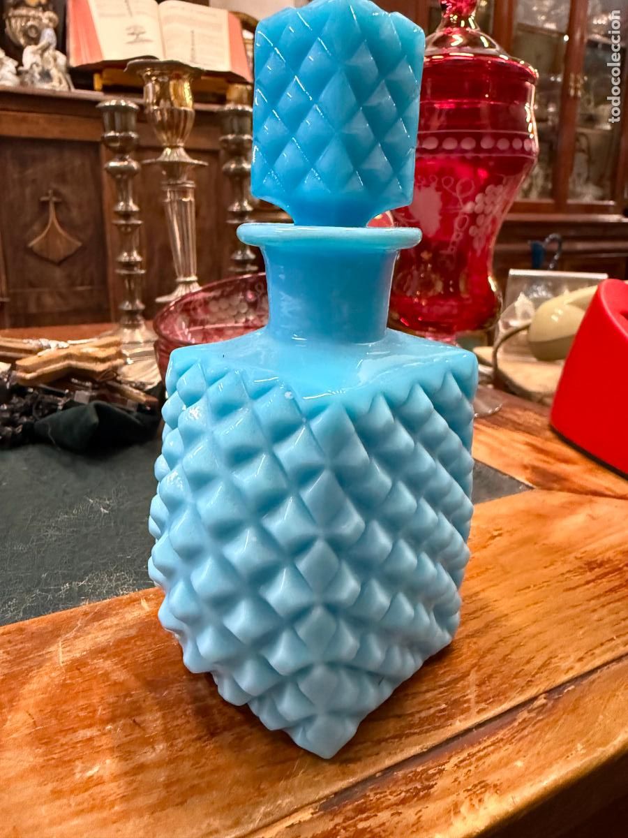 Antig&uuml;edades: ANTIGUA BOTELLA DE OPALINA - MEDIDA TOTAL 16 CM - Foto 2