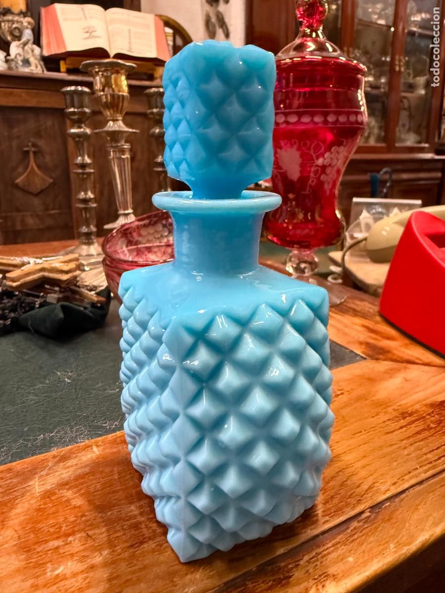 Antig&uuml;edades: ANTIGUA BOTELLA DE OPALINA - MEDIDA TOTAL 16 CM - Foto 3