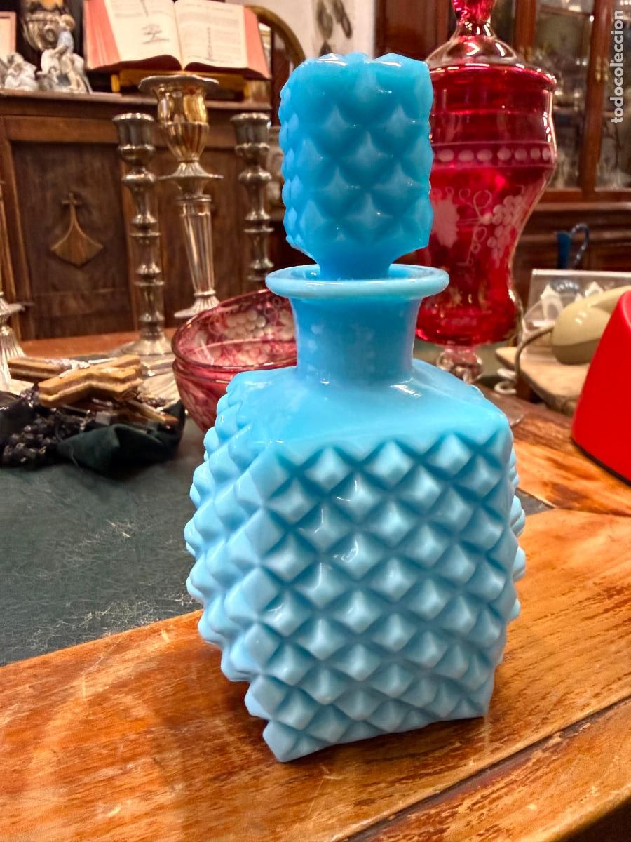 Antig&uuml;edades: ANTIGUA BOTELLA DE OPALINA - MEDIDA TOTAL 16 CM - Foto 4