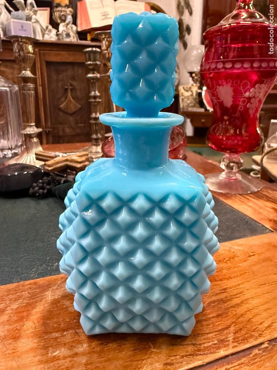 Antig&uuml;edades: ANTIGUA BOTELLA DE OPALINA - MEDIDA TOTAL 16 CM