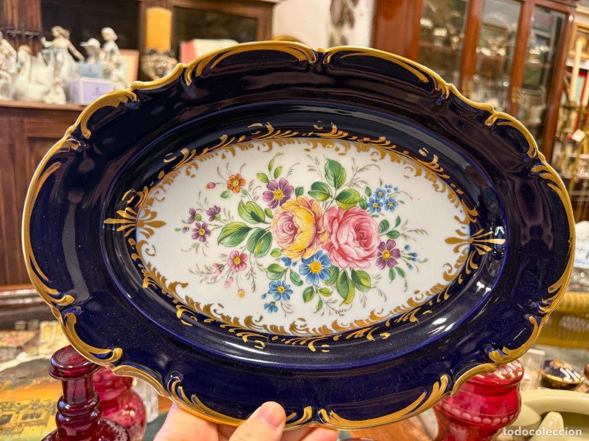 Antig&uuml;edades: PRECIOSA BANDEJA CERAMICA LIMOGES - MEDIDA 32X22,5 CM