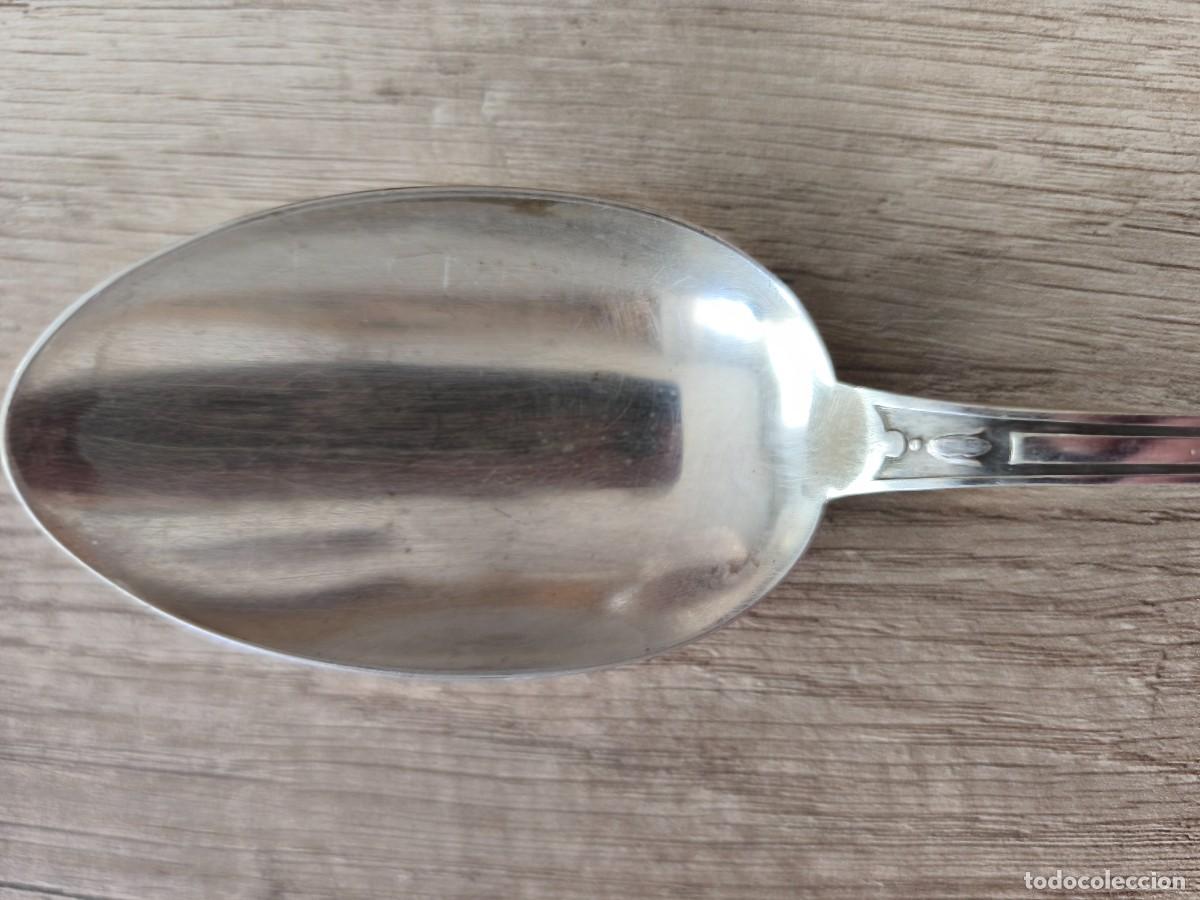 Antig&uuml;edades: Cuchara de plata y esp&aacute;tula antigua - Foto 3