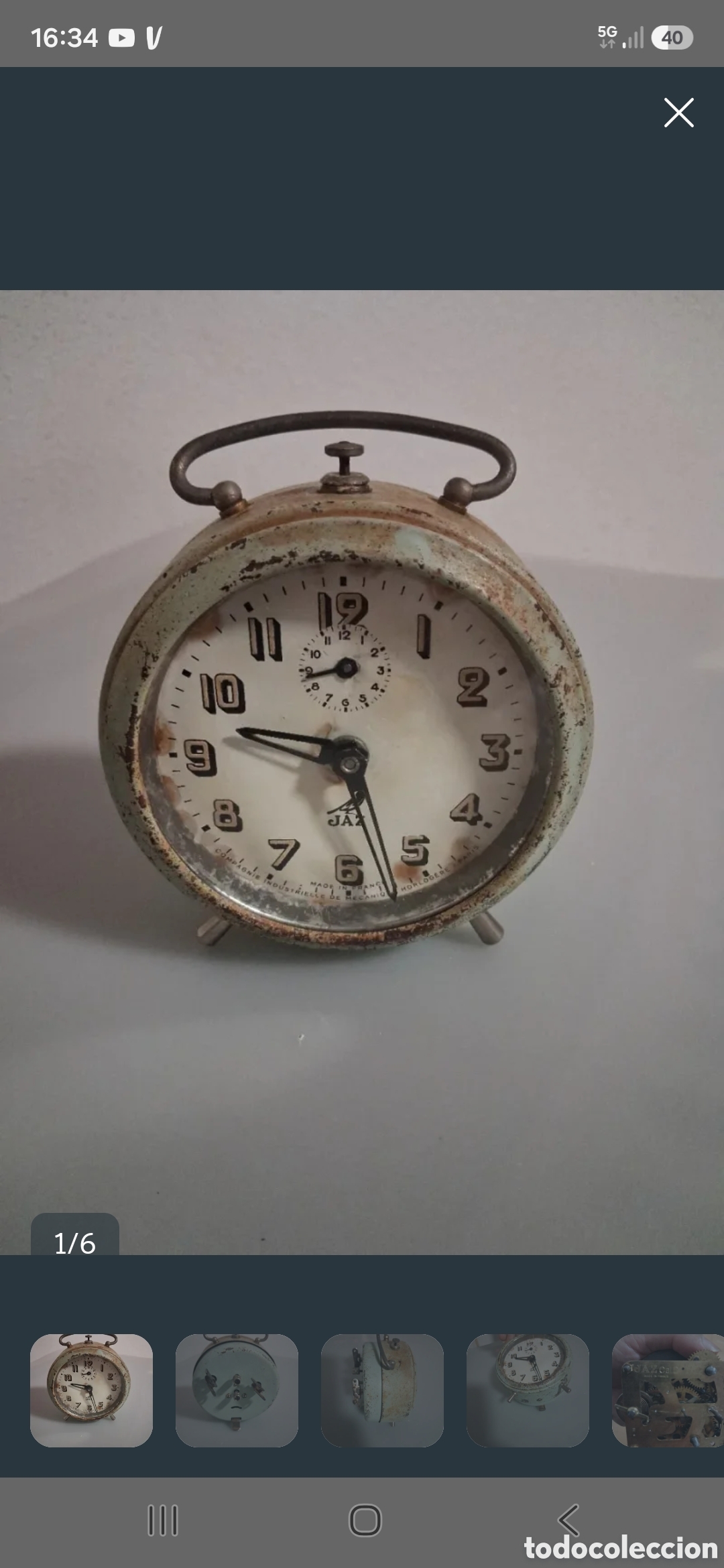 Antig&uuml;edades: Reloj despertador JAZ
