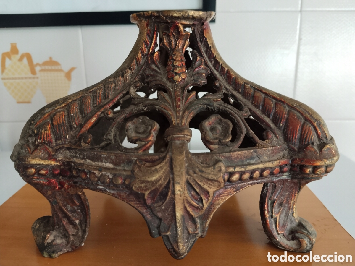 Antig&uuml;edades: BASE DE CANDELERO DE IGLESIA - Foto 2