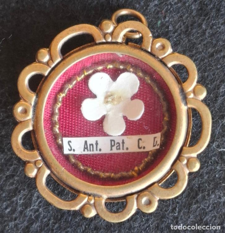 Antiguidades: (ANT-261004)RELICARIO DE SAN ANTONIO DE PADUA - SELLADO CON LACRE SIN PROFANAR