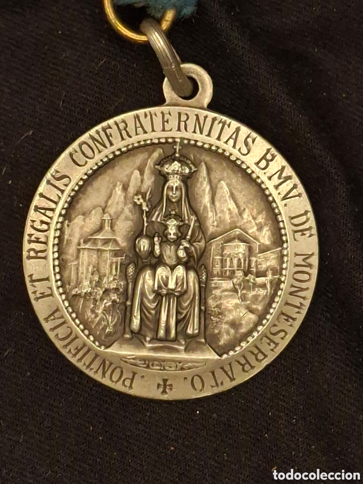 Antig&uuml;edades: Medalla Religiosa Ntra Sra de Montserrat - Pontificia et Regalis Confraternitas BMV Monteserrato MTC