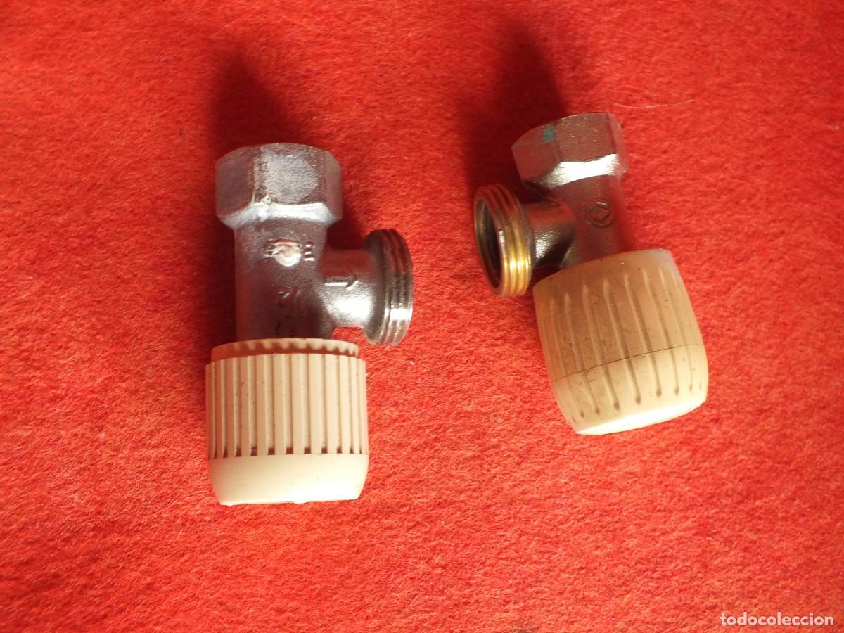 Antig&uuml;edades: LOTE DE DOS LLAVES DE PASO PARA RADIADOR MARCA ROCA 1/2