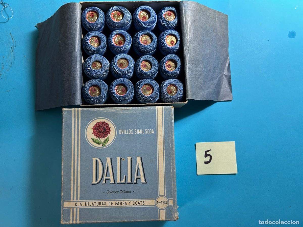 Antig&uuml;edades: CAJA DE HILOS LA DALIA FABRA COATS - BARCELONA