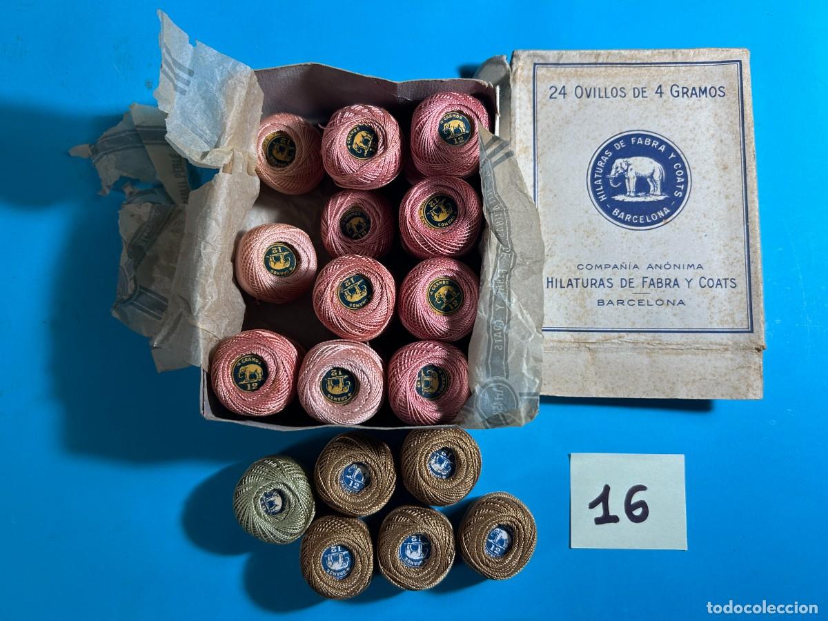 Antig&uuml;edades: CAJA DE HILOS ANCORA HILATURAS FABRA Y COATS - BARCELONA