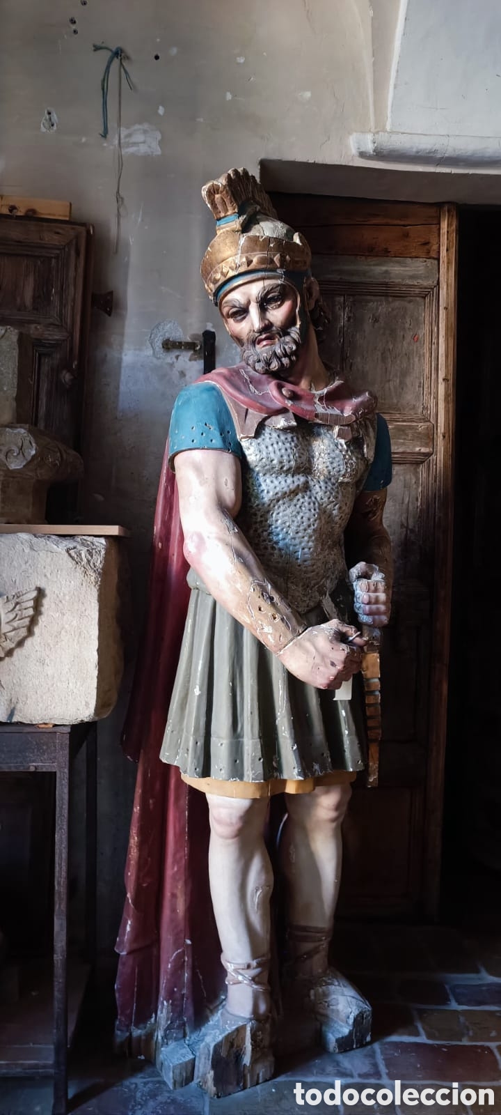 Antig&uuml;edades: Figuras antiguas policromadas - Foto 2