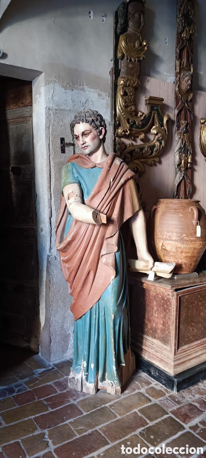 Antig&uuml;edades: Figuras antiguas policromadas - Foto 3