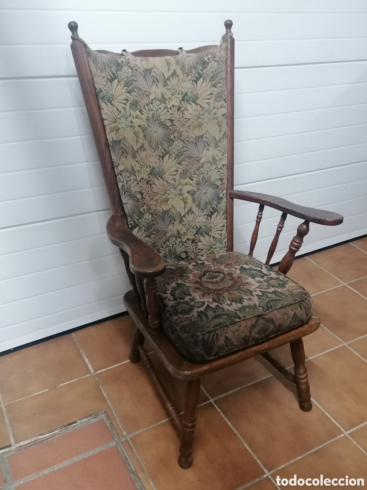 Antig&uuml;edades: Sill&oacute;n de escalera r&uacute;stico antiguo - Foto 2