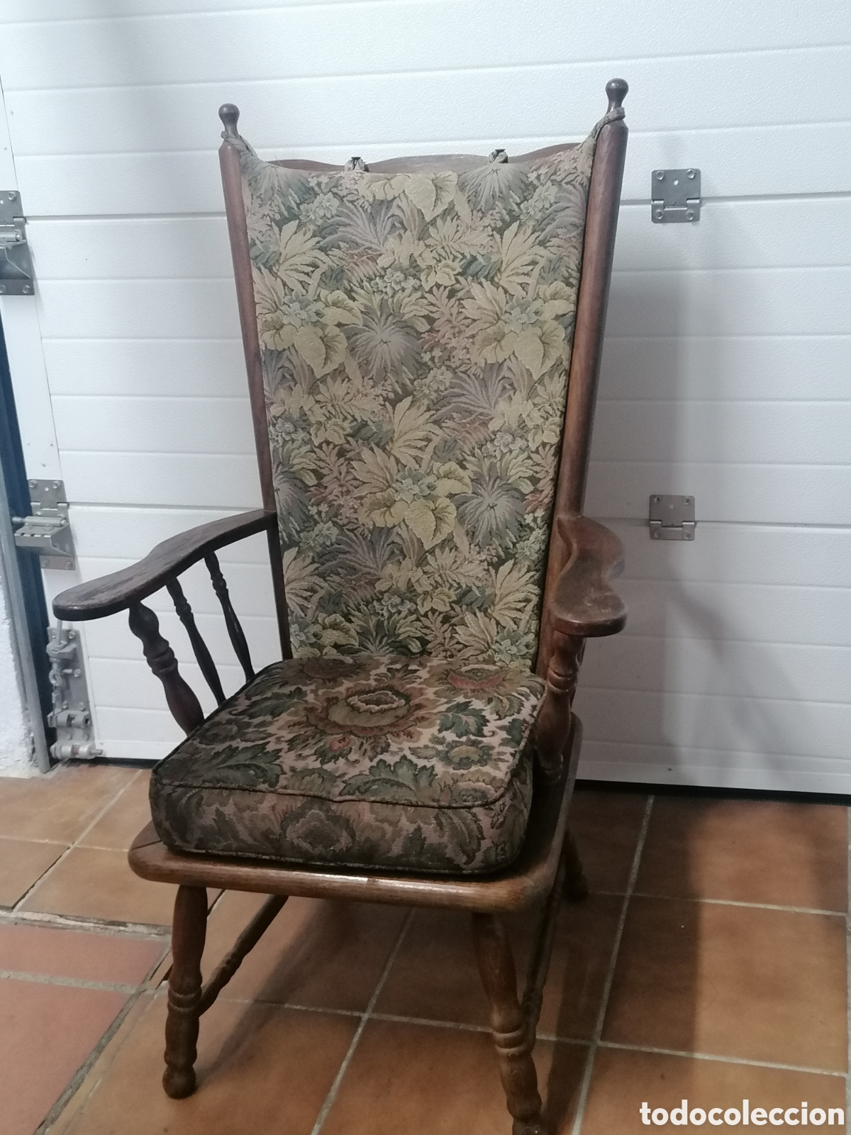 Antig&uuml;edades: Sill&oacute;n de escalera r&uacute;stico antiguo - Foto 4