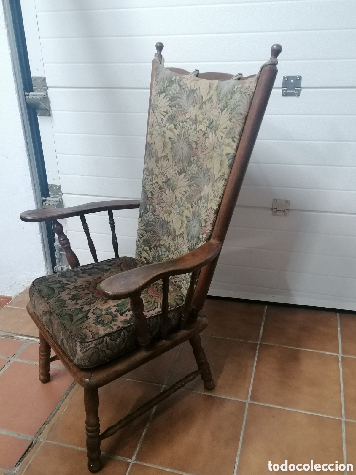 Antig&uuml;edades: Sill&oacute;n de escalera r&uacute;stico antiguo - Foto 1