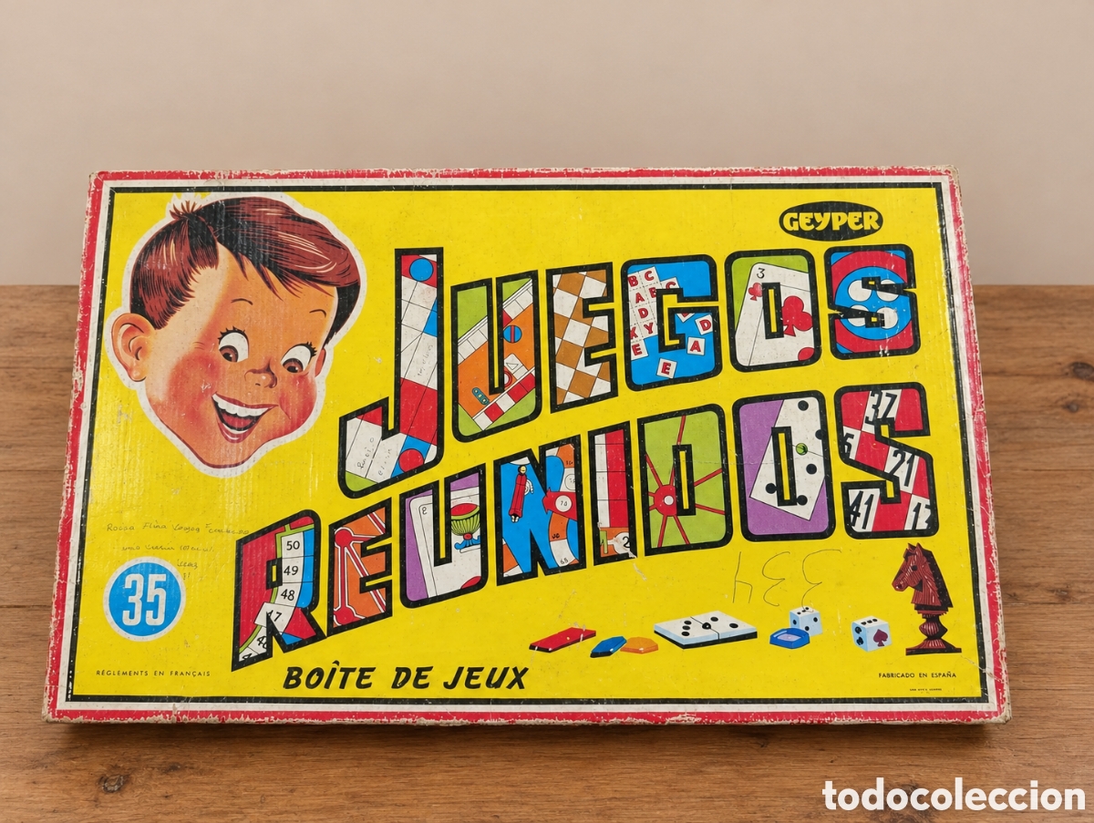 Antig&uuml;edades: Caja Juegos Reunidos Geyper Modelo N&ordm; 35. A&ntilde;os 70-80 (incompleto)