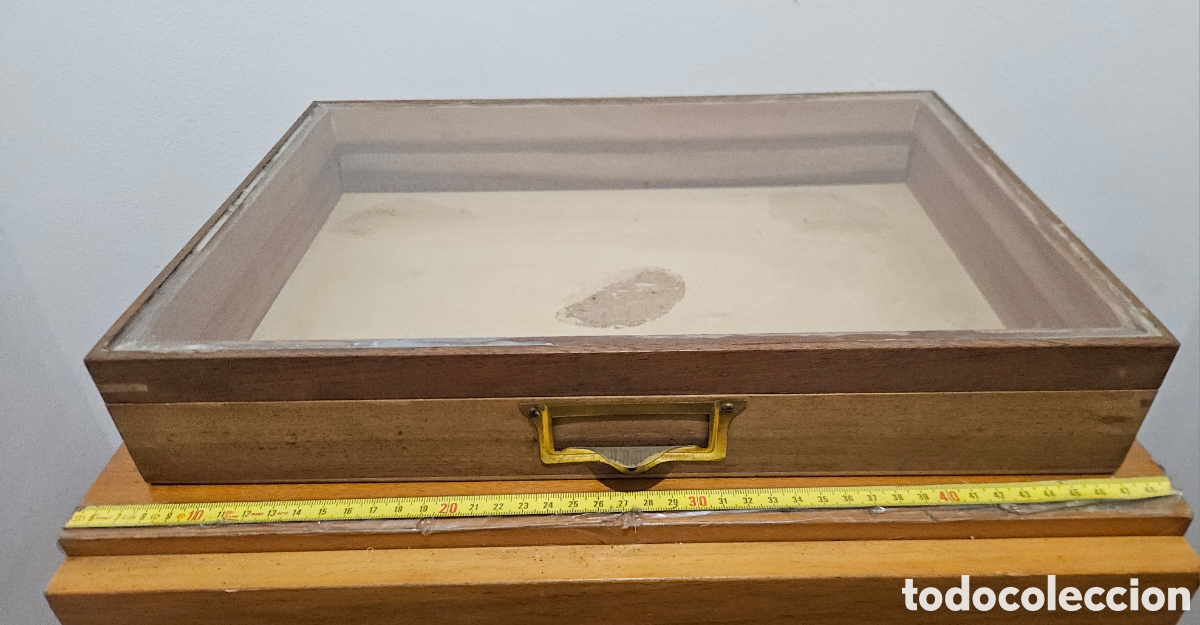 Antig&uuml;edades: Caja expositora antigua cristal
