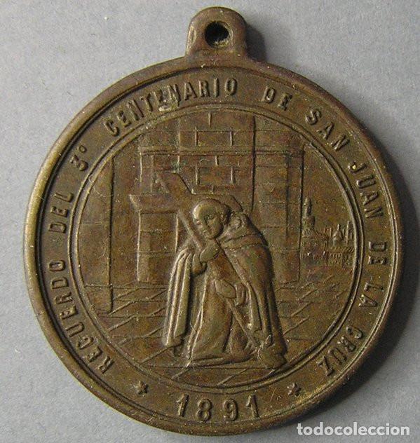 Antig&uuml;edades: MEDALLA CONMEMORATIVA DEL TERCER CENTENARIO DE SAN JUAN DE LA CRUZ (1891)