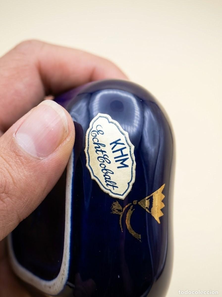 Antiques: Antiguo Joyero de Porcelana KHM Bavaria &ndash; Azul Cobalto y Oro