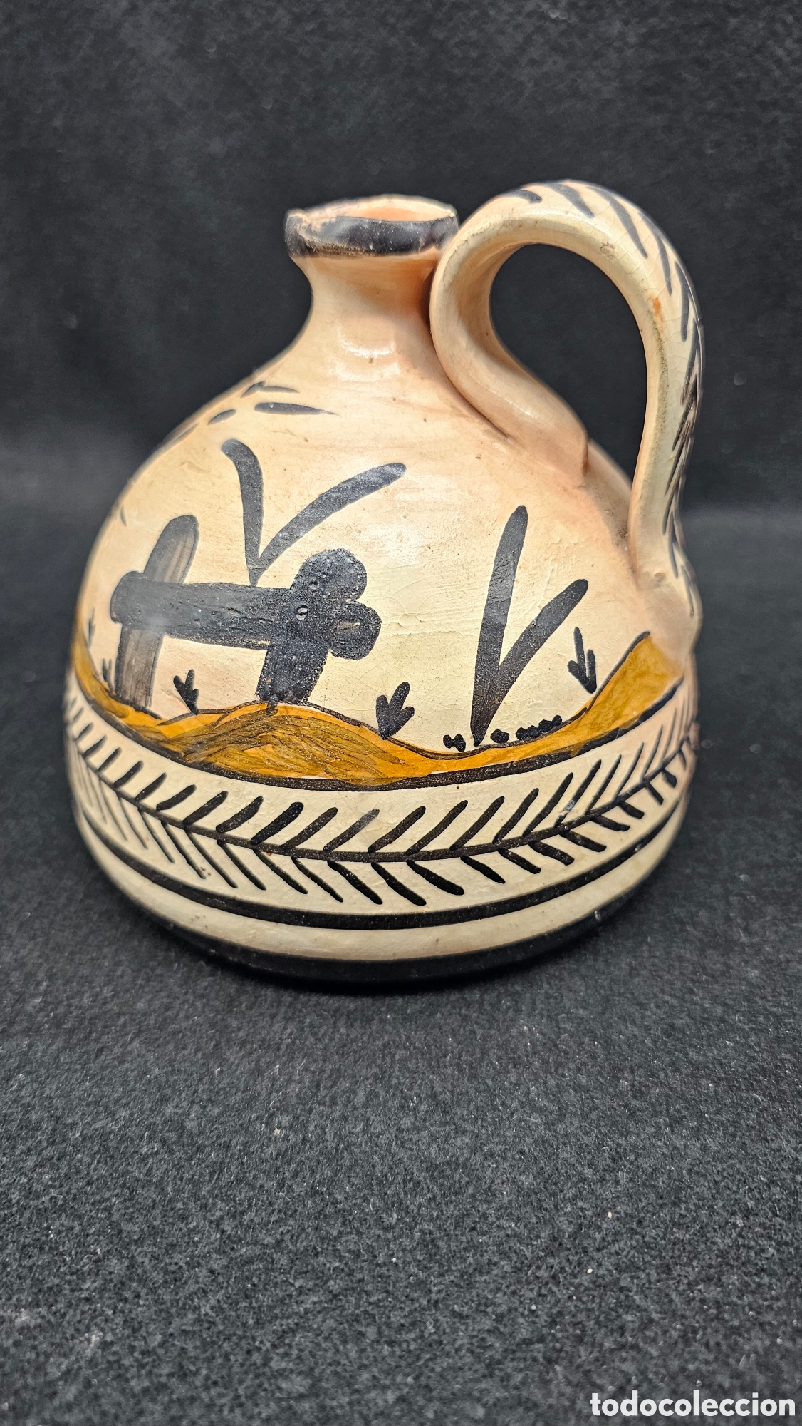 Antig&uuml;edades: Jarra de cer&aacute;mica artesanal