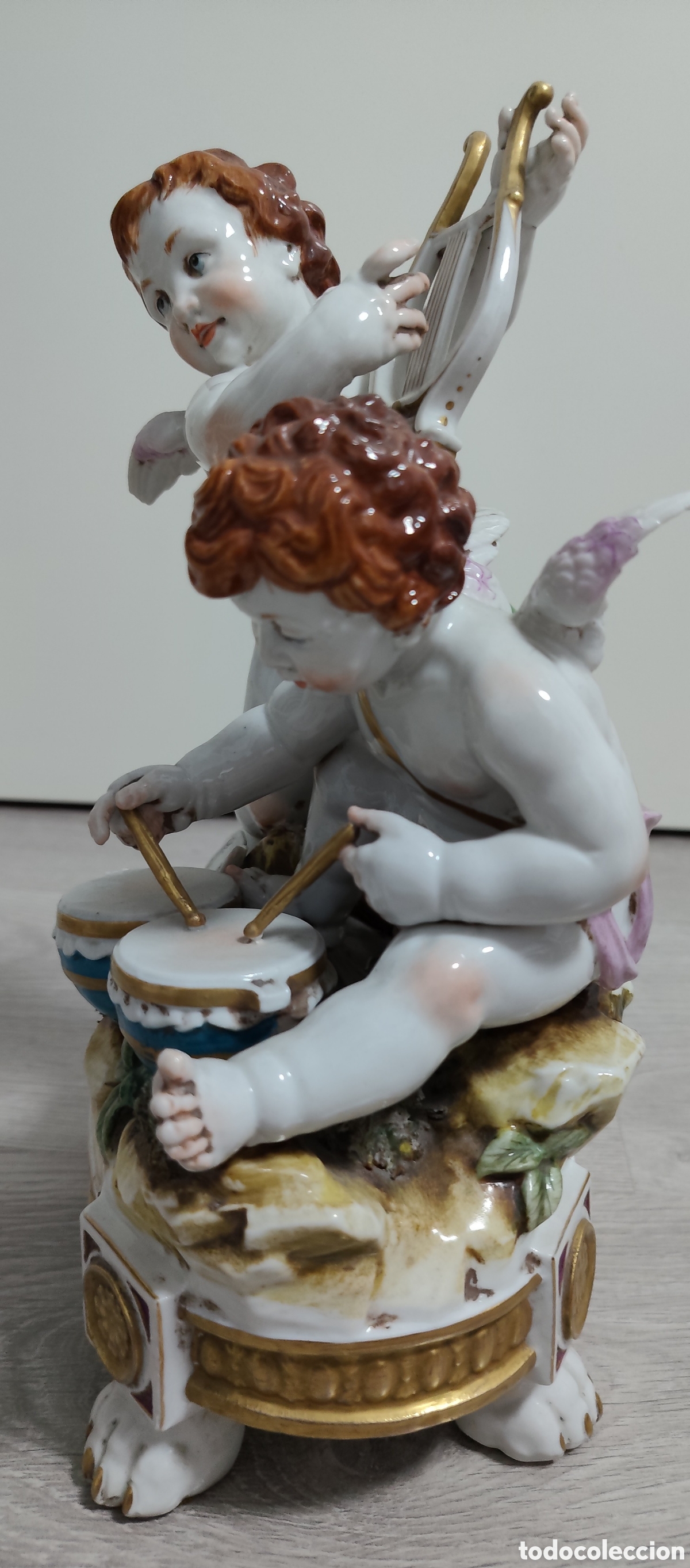 Antig&uuml;edades: Pareja de Querubines M&uacute;sicos (Algora) - Foto 2