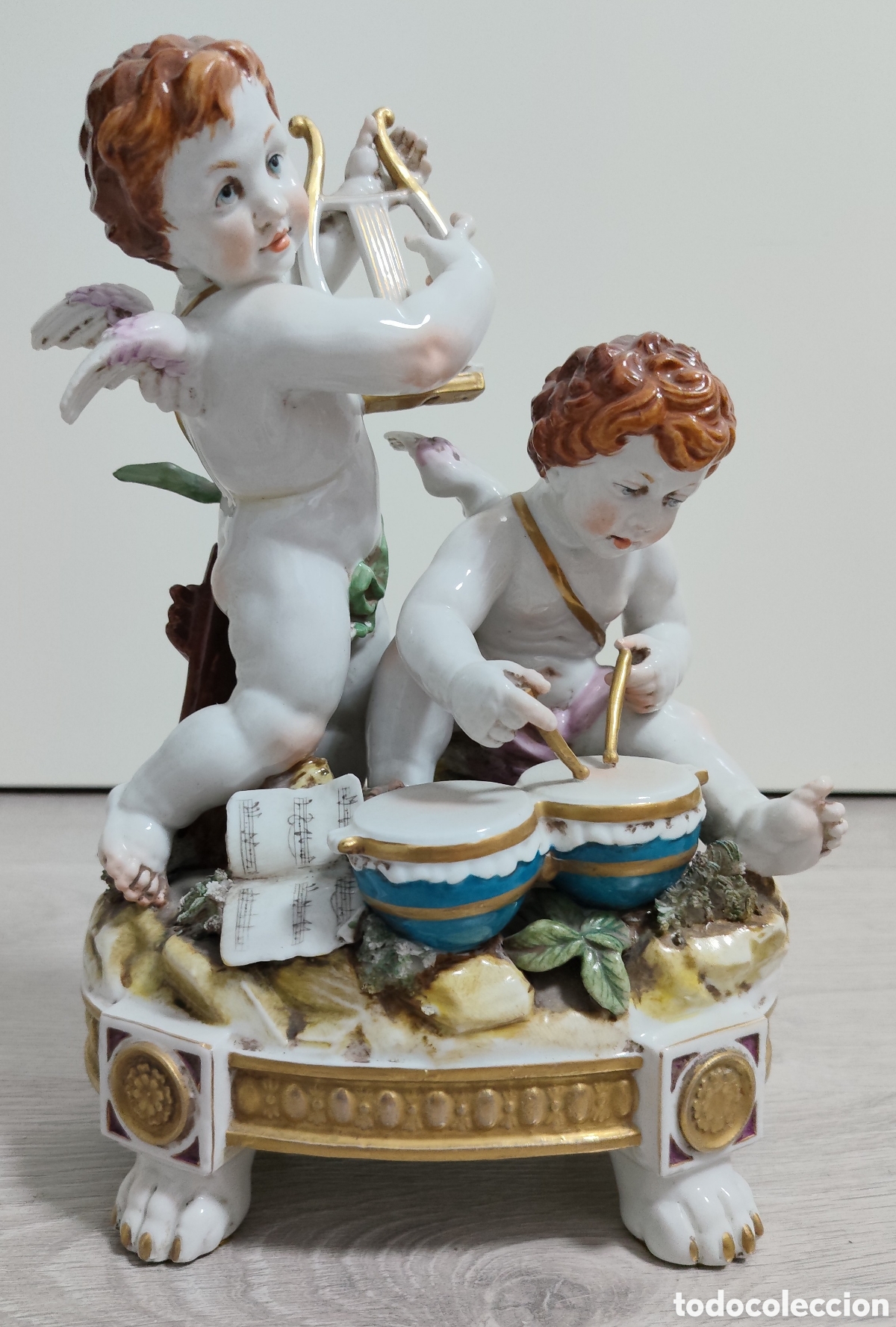Antig&uuml;edades: Pareja de Querubines M&uacute;sicos (Algora) - Foto 1