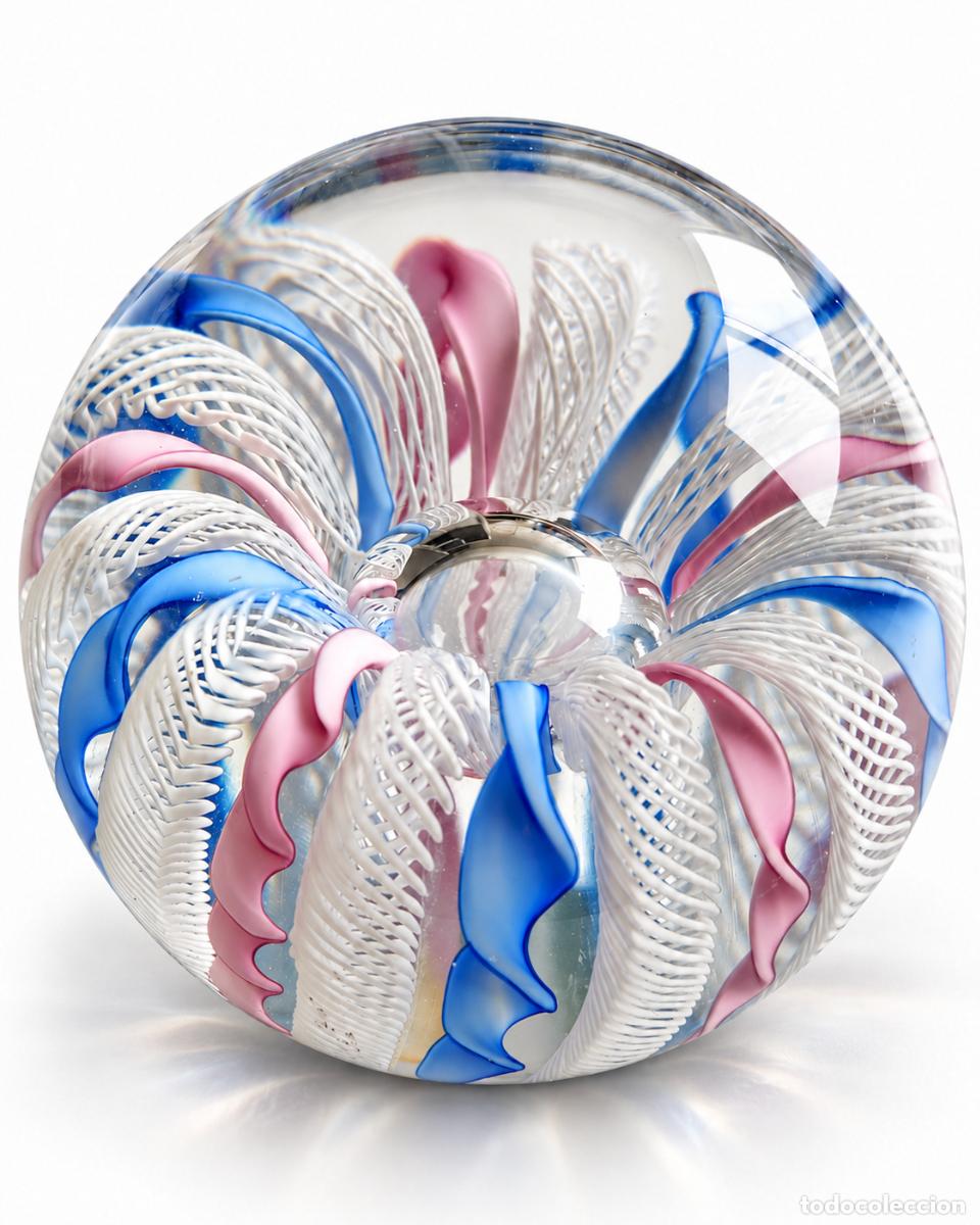 Antiquit&auml;ten: Pisapapeles cristal Murano &middot; Atribuido a Paolo Venini &middot; Latticino &middot; A&ntilde;os 50
