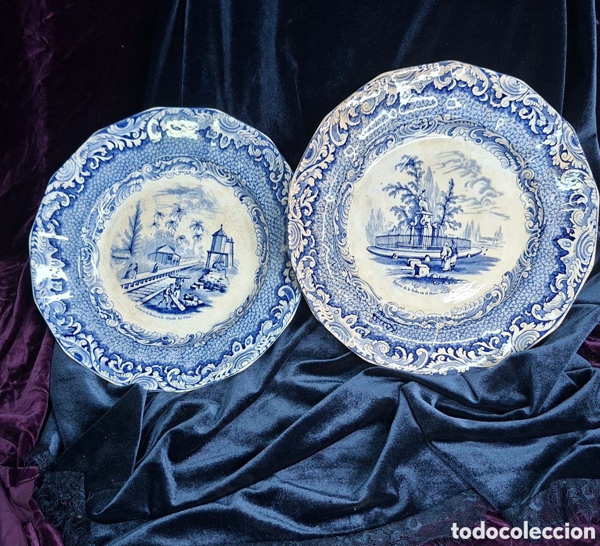 Antig&uuml;edades: Platos del Siglo XIX de la Real F&aacute;brica de Sargadelos