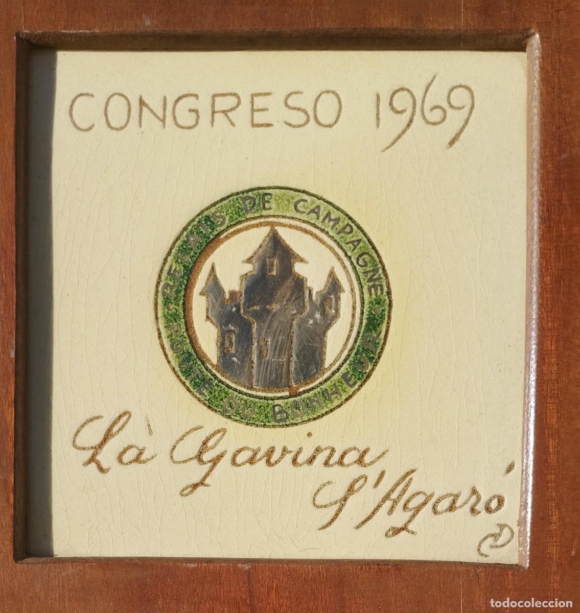 Antig&uuml;edades: Cuadro Conmemorativo Congreso 1969 Relais de Champagne Router du Bonheur La Gavine S'Agaro