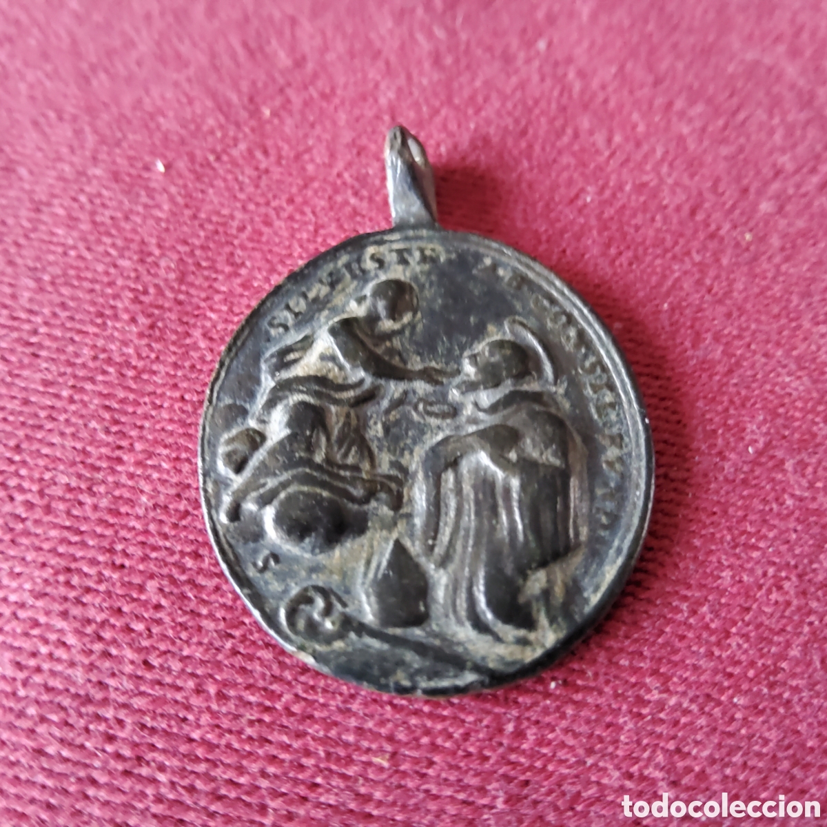 Antig&uuml;edades: MEDALLA DE SAN SILVESTRE Y SAN CONRADO Y EN LA OTRA CARA SAN BENITO Y SAN SILVESTRE, S. XVII-XVIII