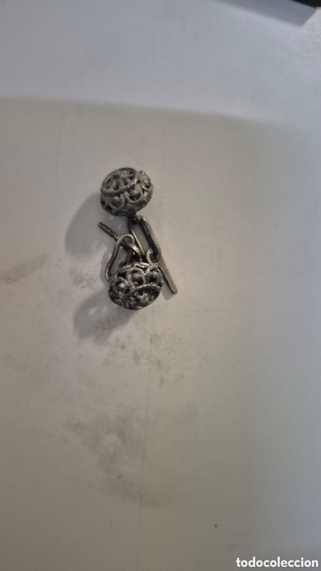 Antig&uuml;edades: Gemelos plata retro Bot&oacute;n Charro - Foto 3