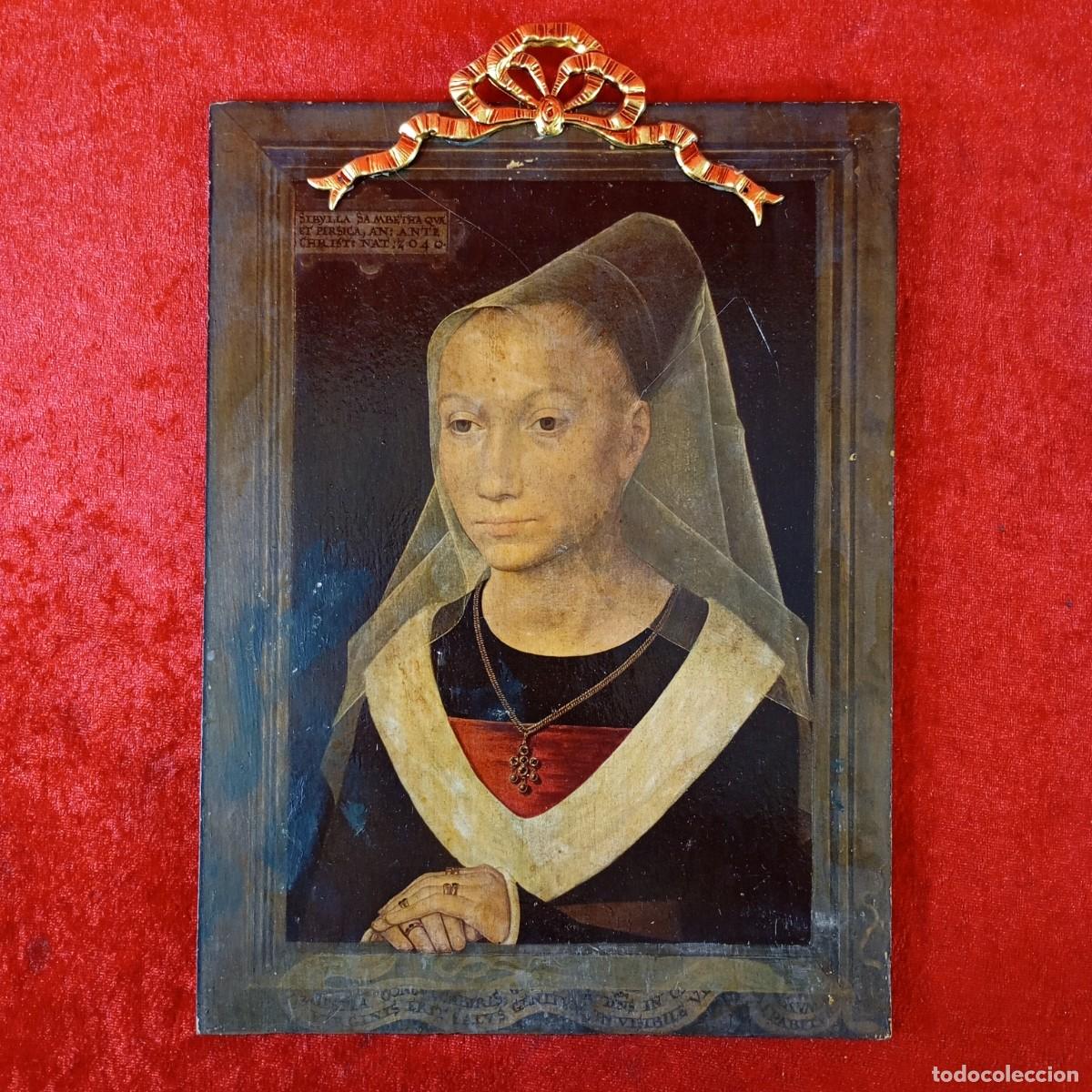 Antig&uuml;edades: CUADRO DE REPRODUCCI&Oacute;N IMPRESA - SIBYLLA SAMBETHA - DE &Eacute;POCA - 20,8 X 27,2 CM