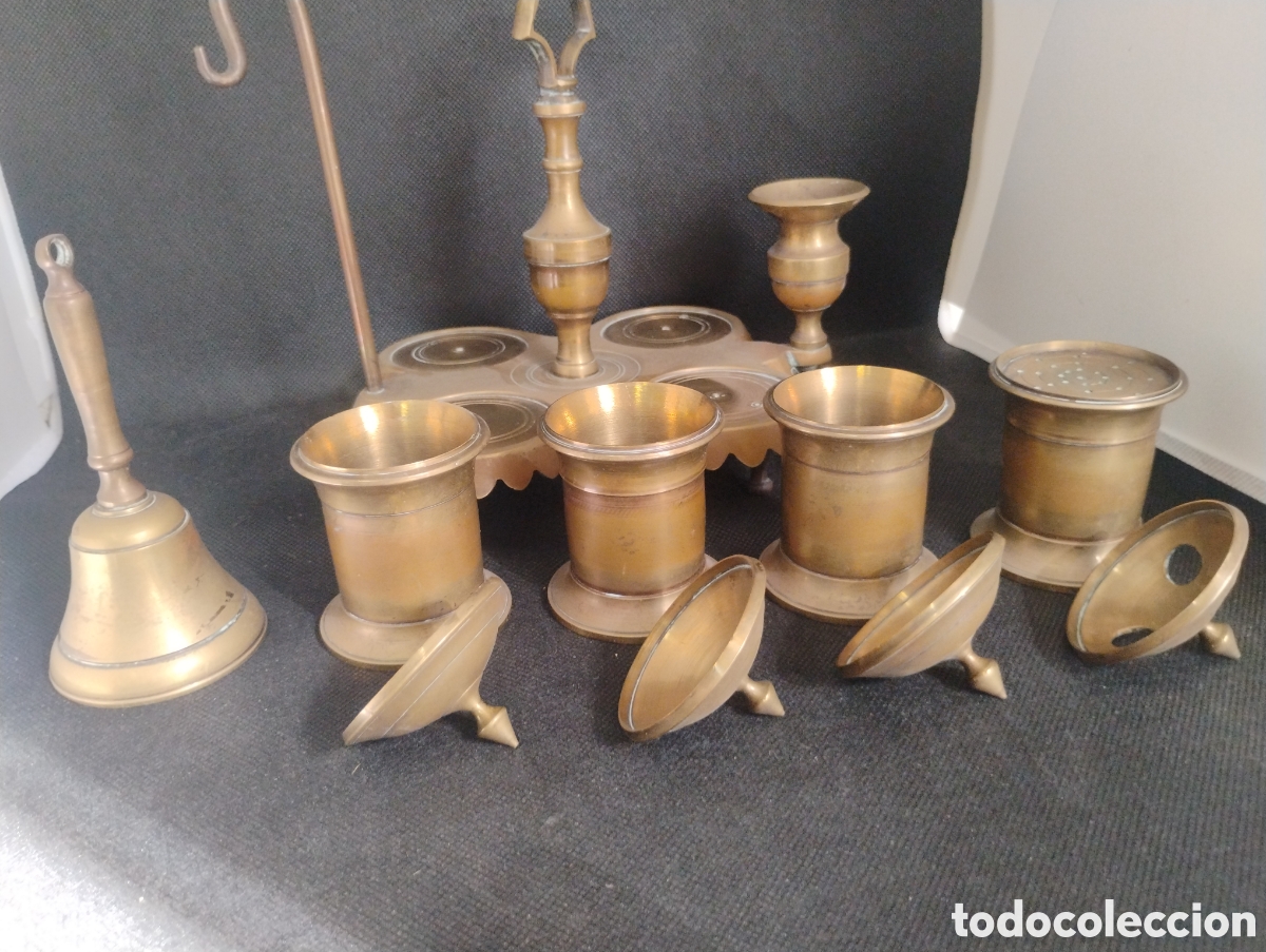 Antig&uuml;edades: Escribania en bronce siglo XIX - Foto 8