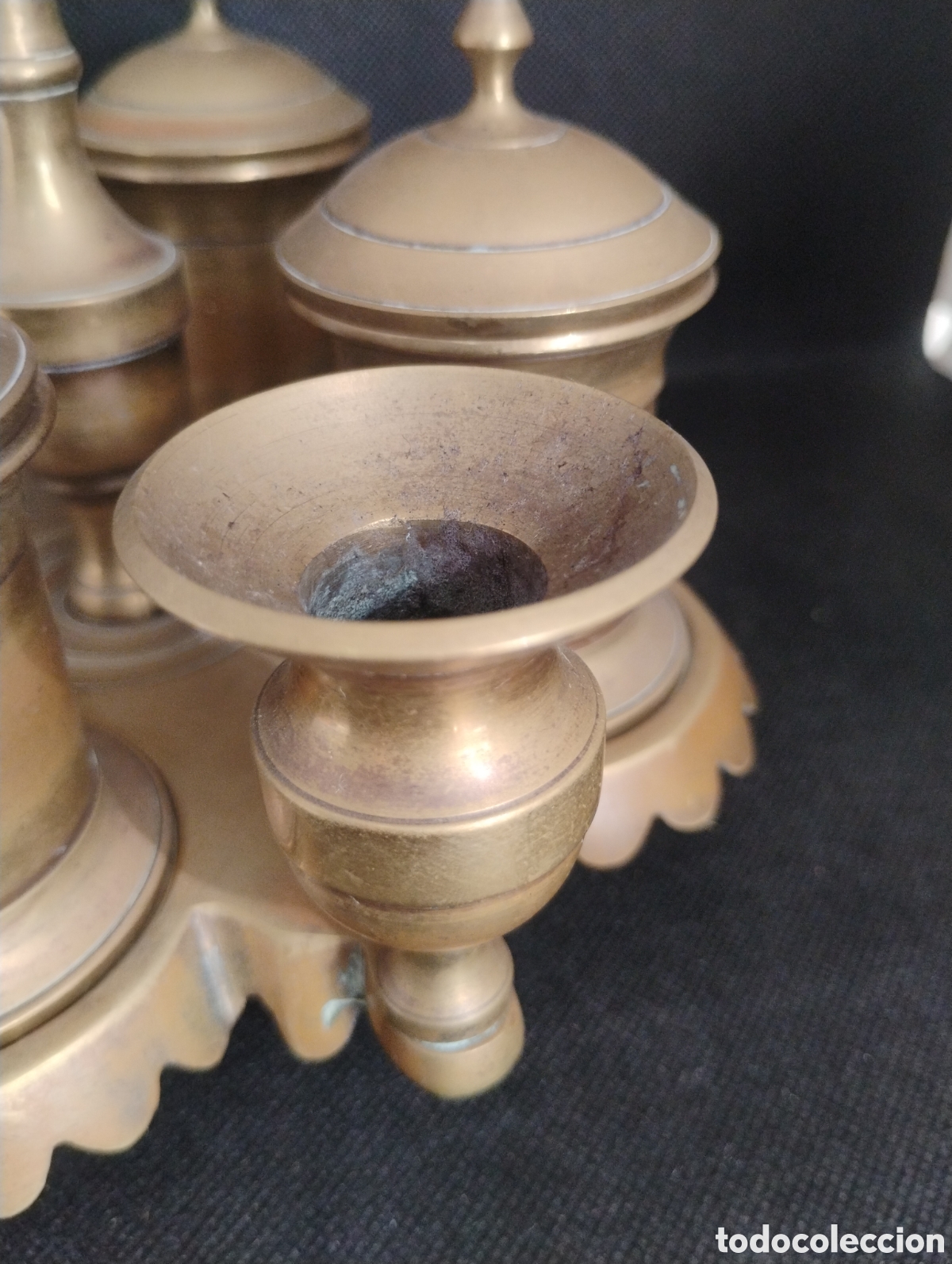 Antig&uuml;edades: Escribania en bronce siglo XIX - Foto 12