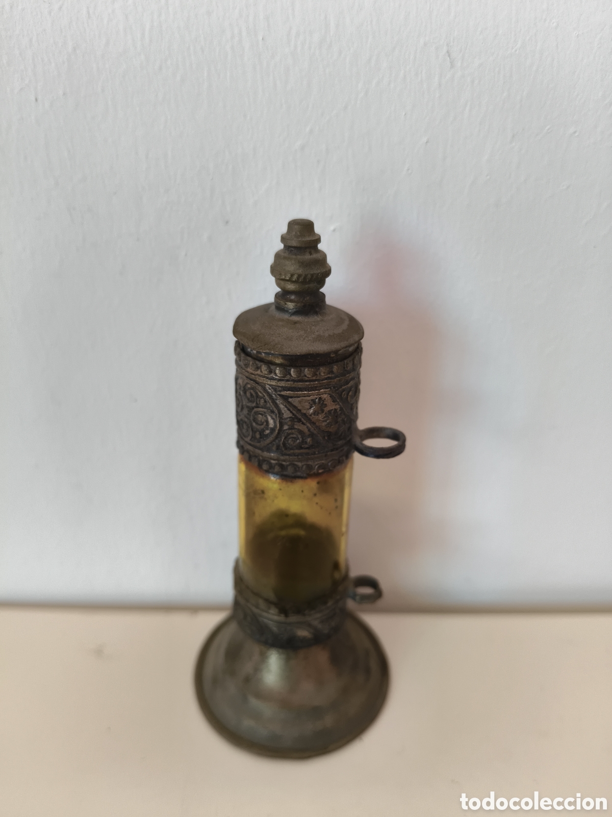Antig&uuml;edades: Perfumero marroqu&iacute; cristal &aacute;mbar