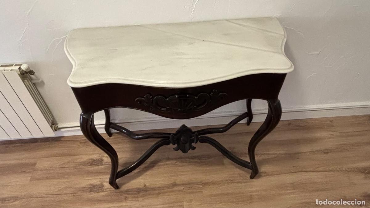 Antig&uuml;edades: Mesa Consola isabelina s. XIX - Foto 3