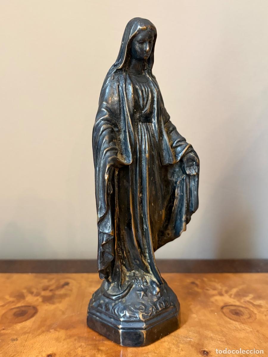 Antig&uuml;edades: ESCULTURA VIRGEN BRONCE PARIS - Foto 2