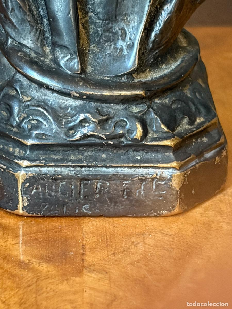 Antig&uuml;edades: ESCULTURA VIRGEN BRONCE PARIS - Foto 4