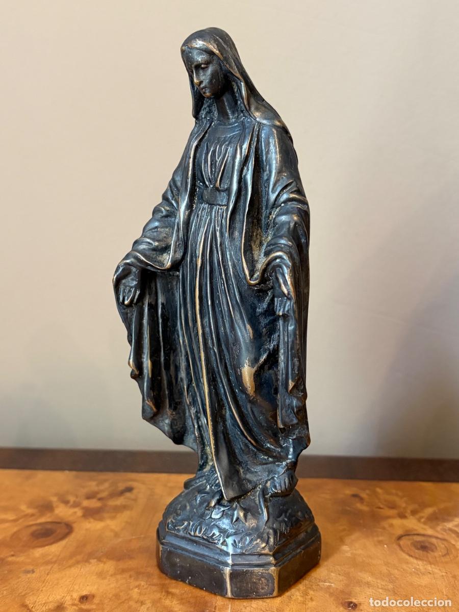 Antig&uuml;edades: ESCULTURA VIRGEN BRONCE PARIS - Foto 6