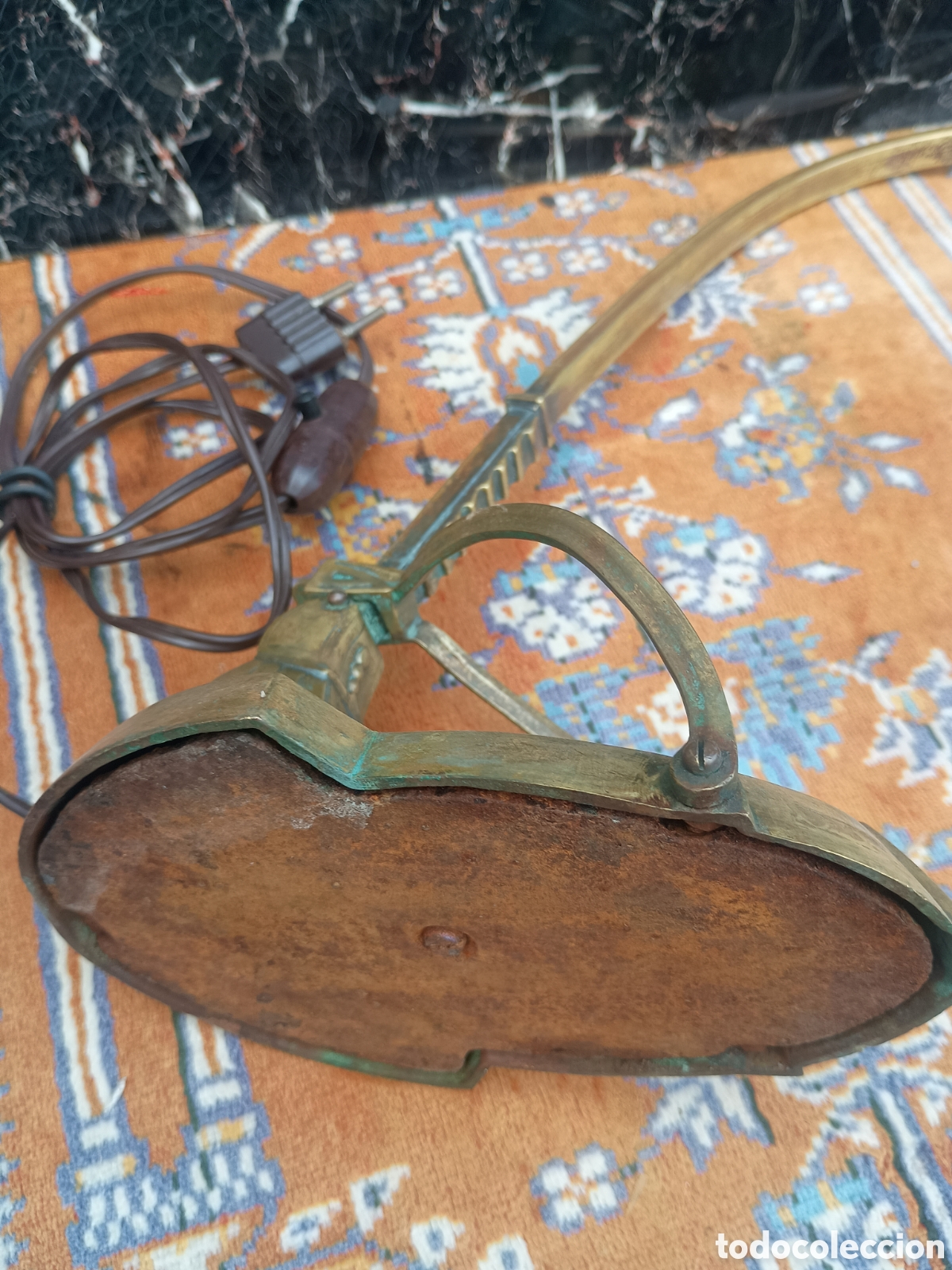 Antig&uuml;edades: L&aacute;mpara bronce Art Deco despacho - Foto 16