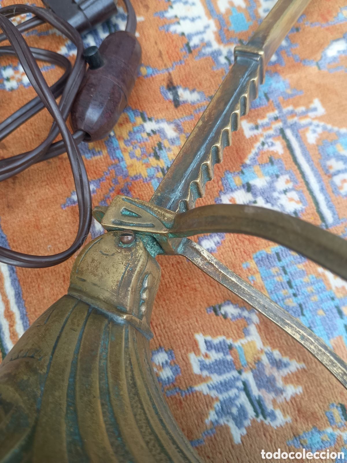 Antig&uuml;edades: L&aacute;mpara bronce Art Deco despacho - Foto 17