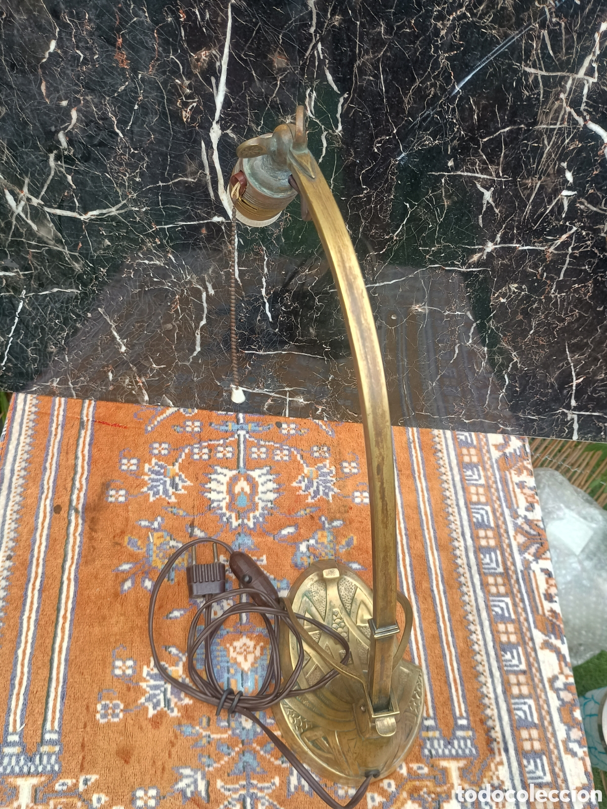 Antig&uuml;edades: L&aacute;mpara bronce Art Deco despacho - Foto 20