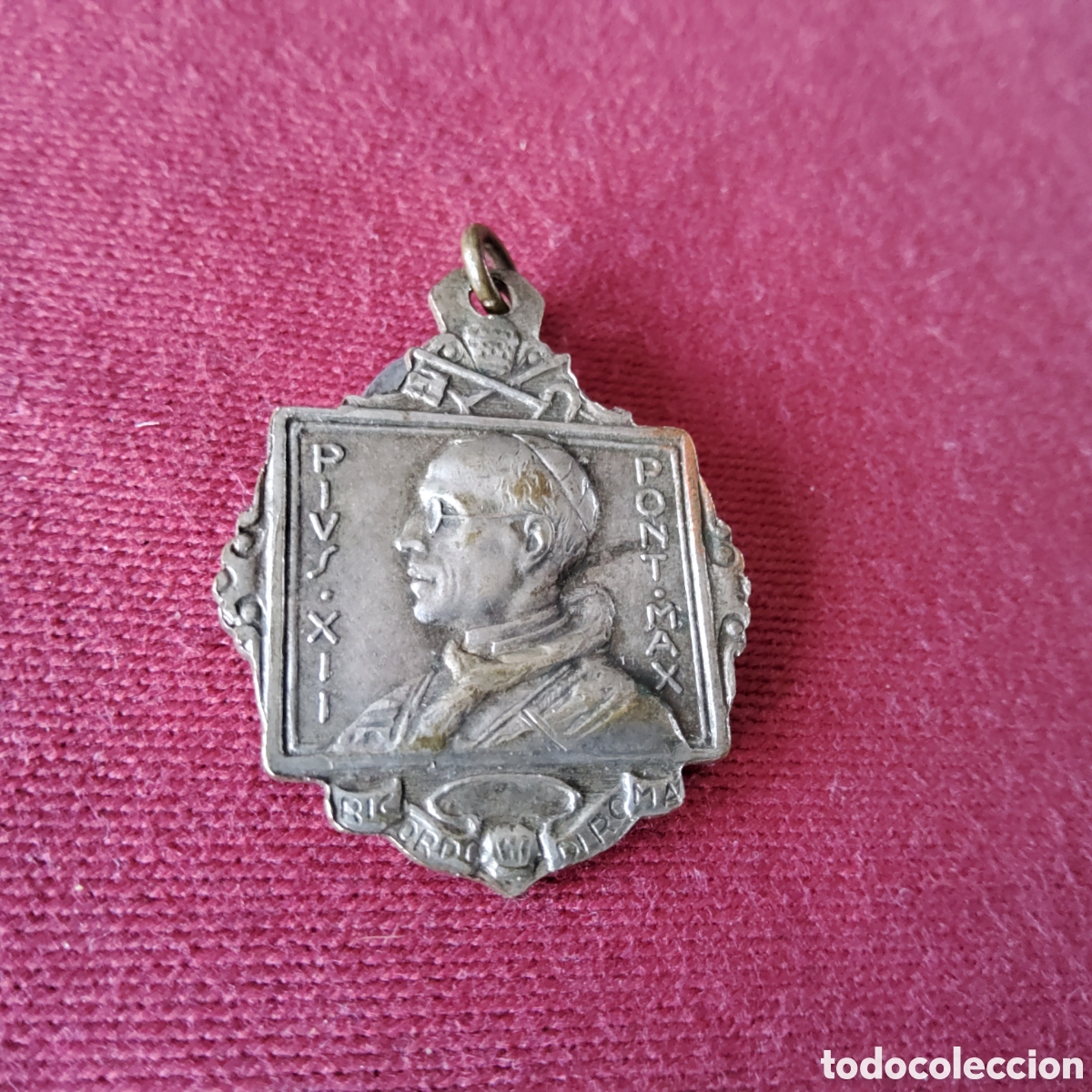 Antig&uuml;edades: ANTIGUA MEDALLA DEL PAPA PIO XII, ROMA A&Ntilde;O SANTO 1950